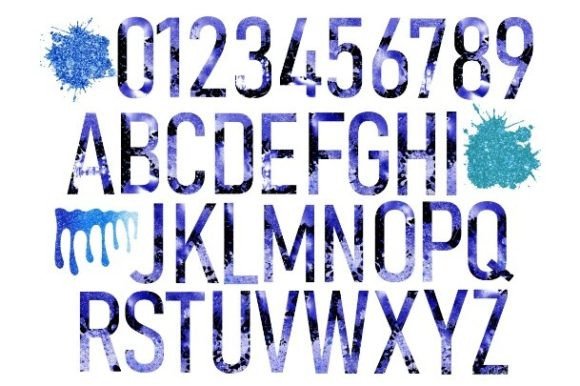 Download Blue Alphabet Png Splash Uppercase Fonts - Alphabet Collection