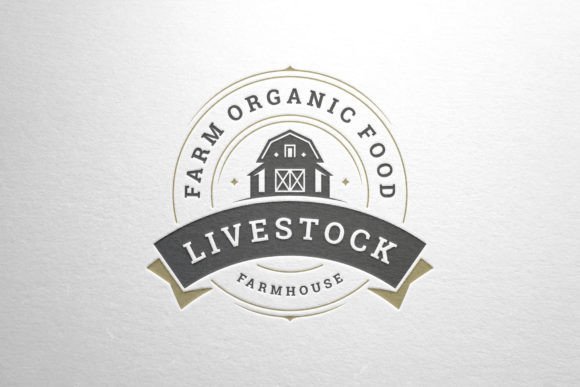 Download Farmhouse Retro Round Logotype - Farmhouse Collection