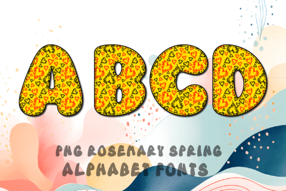 Download Rosemary Spring Alphabet Fonts - Alphabet Collection