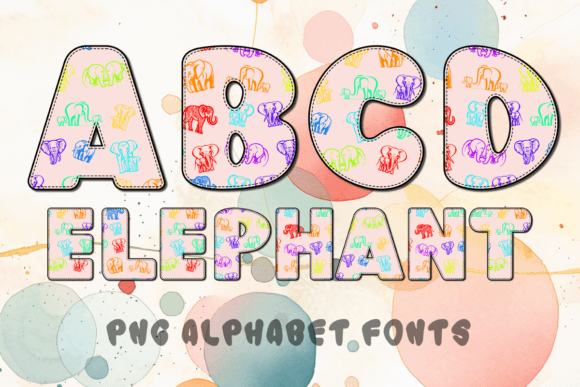 Download Cute Elephant Alphabet Fonts - Alphabet Collection
