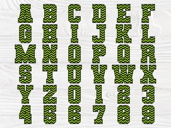 Download Varsity Alphabet SVG | Chevron Font Svg - Alphabet Collection