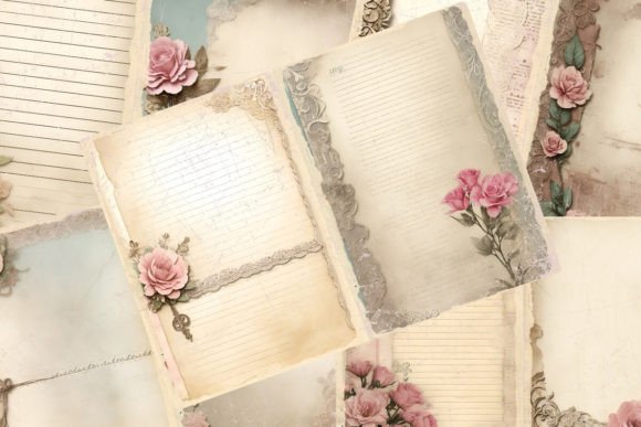 Download Pack Vintage Floral Junk Journal Papers - Premium Resources